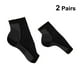 thumbnail image 4 of EeaseMX 2 pares de calcetines de compresión para fascitis plantar, calcetines deportivos elásticos de soporte para el tobillo, talla S/M (negro con blanco), 4 of 7
