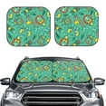 thumbnail image 2 of Balery 2 Piece Funny Animals in Jungle Car Windshield Sun Shade|Foldable Front Windshield Shade for Car Front Window for Most Sedans SUV Truck-Medium, 2 of 7
