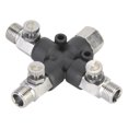 thumbnail image 2 of Air Hose Splitter1/8 Three Way Adjustable Airbrush Fitting Air Brush Fitting Accessories Future-Proof Design, 2 of 8