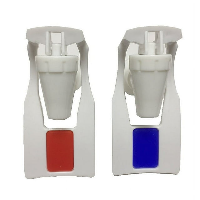 Jinsinto Robinet de Refroidisseur d'Eau en Plastique Distributeur d'Eau Robinet Propre s'Adapte Robinet d'Eau Chaude Froide Remplacement Rouge Bleu 4 Pcs10*5.5CM