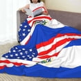 thumbnail image 4 of Manta de microfibra ultra suave con la bandera de El Salvador, para todas las estaciones, cálida, para cama, silla, sofá, sala de estar, cuna, 40 x 30 pulgadas, 4 of 7