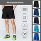 thumbnail image 3 of Pantalones cortos deportivos para hombres Cintura elástica Bolsillos con cremallera Transpirable Baloncesto de secado rápido, 3 of 7