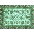 thumbnail image 1 of Ahgly Company Indoor Rectangle Oriental Turquoise Blue Traditional Area Rugs, 8' x 12', 1 of 4