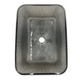 thumbnail image 2 of Charlie 18" Glass Rectangular Bathroom Vessel Sink in Black, 2 of 8