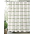 thumbnail image 2 of Shower Curtains for Bathroom-36"x78", Sage Green Stripe Minimalist Art Waterproof Bath Curtain Grommet Shower Curtain Set with Hooks, Modern Geometric Pinstripes Washable Bath Accessories, 2 of 6