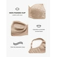 thumbnail image 3 of Deyllo Women's Full Coverage Wireless Bras Plus Size No Wire Non Padded Minimizer Bra, Toffee 44DDD, 3 of 6