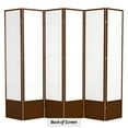 thumbnail image 6 of Red Lantern 7 ft. Tall Double Cross Shoji Screen - Walnut - 6 Panels, 6 of 6