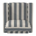 thumbnail image 6 of Weston Home Svolvar Modern Fabric Upholstered Square Arm Chair, Blue/White Strip Pattern Fabric, 6 of 7