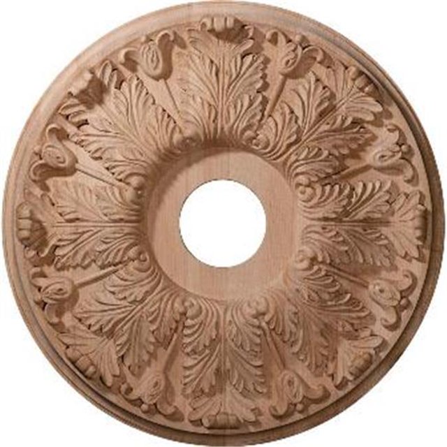 20 Po x 1,75 Po Médaillon de Plafond Florentin Sculpté&44; Chêne Rouge