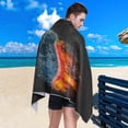 thumbnail image 5 of SKYSONIC Beach Towels 30"x60", Chili Fire Water Camping Towels Sand Free Beach Towel, Large Beach Towels Quick Dry Bath Travel Towels Pool Yoga Beach Mat for Men Women, 5 of 7