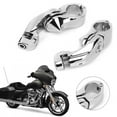 thumbnail image 1 of Motorcycle Accessory Pair Short Highway Foot Pegs Mount Silver Footrest Bracket Fit For FLHTCU 1984-2019, 1 of 8