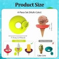 thumbnail image 3 of 4pcs Silicone Ice Cream Holder Stand Set, Summer Popsicle Holder, Leak-Proof Cone Support with Drip Guard, Portable Youngsters's Ice Pop Mold Tray for On-The-Go Snacks - Dishwasher Safe, 3 of 10