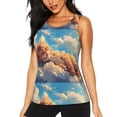 thumbnail image 1 of Fotbe Cloud Sleeping Cat Blusas Sin Mangas para Mujer – Estilo Casual, Corte Suelto, Slim-Fit, Cuello Redondo Deportivo, Tops de Verano para Gimnasio y Yoga-XX-Large, 1 of 7