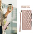 thumbnail image 5 of ELEHOLD For Samsung Galaxy Z Fold 5 Wallet Case, Card Slots Zipper Purse Luxury PU Leather Kickstand Full Body Shockproof Phone Cover with Shoulder/Wrist Strap for Samsung Galaxy Z Fold 5,Rosegold, 5 of 9