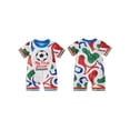 thumbnail image 2 of BemeyourBBs Newborn Baby Boy Girl My First Soccer Season Outfit Cute Infant Baby Football Outfit Summer Romper Clothes Short Sleeve Soccer Theme Contrast Color Jumpsuit Shorts, 2 of 9