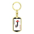 thumbnail image 4 of Joker Card Keychain Dog Tag Stainless Steel or 18k Gold, 4 of 16