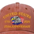 thumbnail image 6 of enyan United States 250th Anniversary Hat USA 250th Anniversary Hat Adjustable Printed Patriotic Baseball Cap for Men Women,Orange, 6 of 6