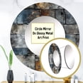 thumbnail image 3 of Designart "Rugged Concrete Illusion Art" Graphic Print Rund Mirror For Wall Decor - Large Grey Round Printed Mirror -Modern Round Living Room Mirror - 23" x 23", 3 of 6