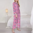 thumbnail image 3 of Honeii French Bulldog print Women's Pajama Sets Long Sleeve Button Down Sleepwear Nightwear Soft Pjs Lounge Sets-X-Large, 3 of 7