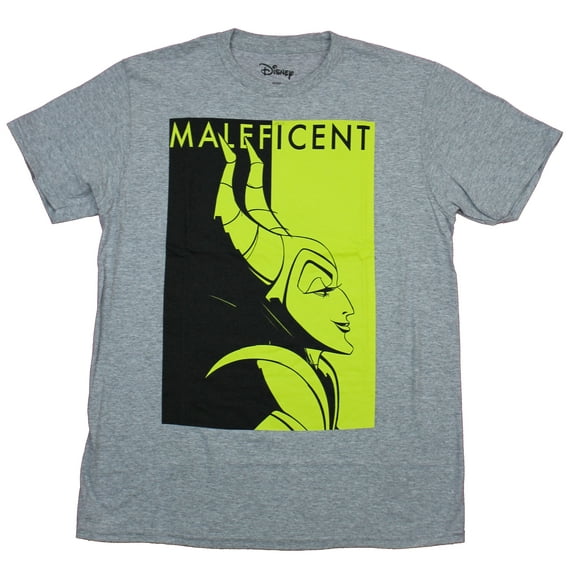 Snow White Mens T-Shirt - Maleficent Yellow Black Profile Picture (Medium)