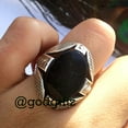 thumbnail image 2 of Handmade Sterling Silver Black Tourmaline Signet Ring for Men, 2 of 10