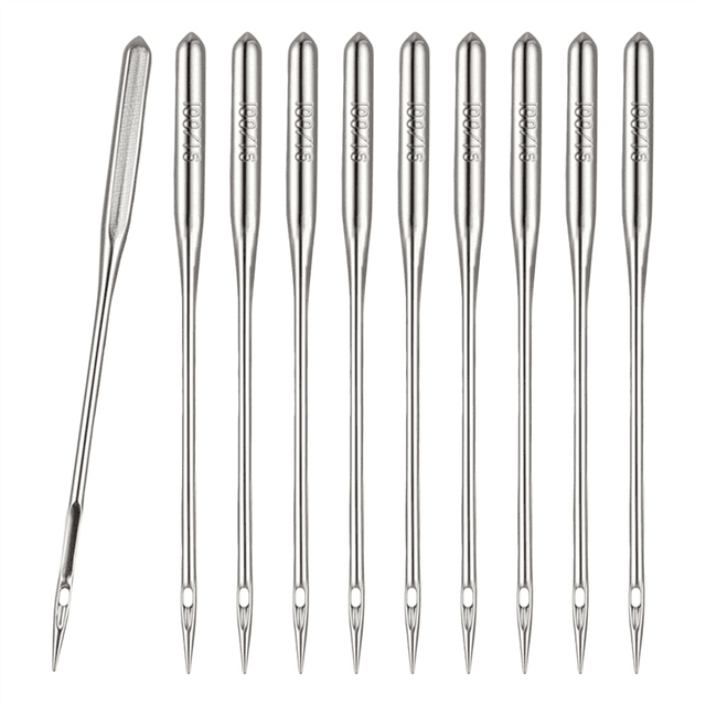 150PCS Heavy Duty Sewing Machine Needles for Thick Fabrics, Leather & Jeans, Universal Compatibility,150 needles,Silver