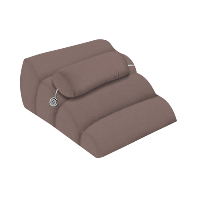 Almohada de cuña para dormir, almohada de apoyo para las piernas, cojín ergonómico, almohada para juegos, almohada triangular multifunción para leer, Marrón