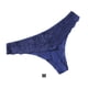 thumbnail image 3 of Qarigey Bragas de tiro bajo Tanga Tanga Diseño de encaje Dating Prop Elasticidad Transpirable Dama Ropa de dormir Ahuecado Azul oscuro M Type3 NO3, 3 of 6