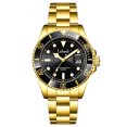 thumbnail image 3 of Mens Waterproof Quartz Watch With Black White Gold Color Variants And Durable Case, 3 of 11