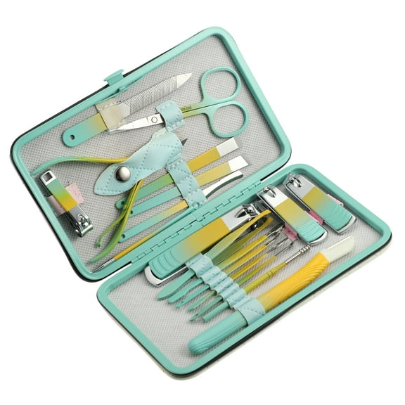 Unique Bargains 1 Set Nail Clippers Nail Clipper Set for Nail Care Portable Stainless Steel Multicolor