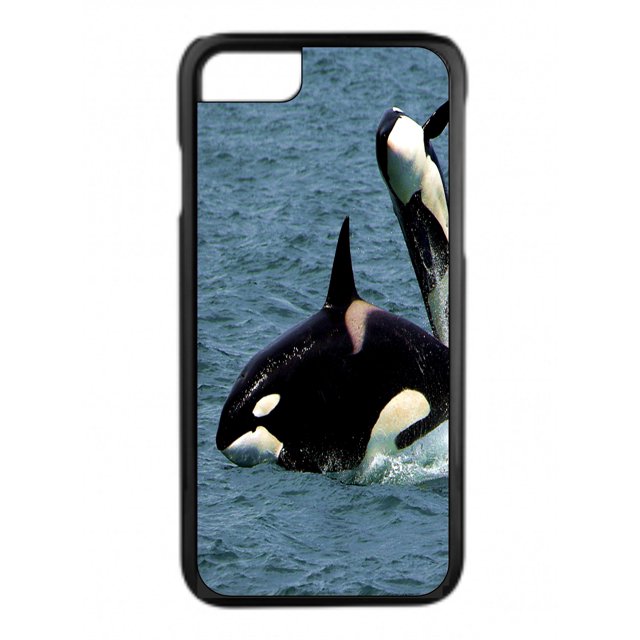 Orca Killer Whales Design Black Plastic Phone Case That Is Compatible ...