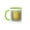 Green/White, variant on 3drose, Aura- Yellow Tulip Flower- Macro Photography, 11oz Two-tone Yellow Mug