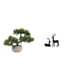 thumbnail image 1 of Árbol bonsái artificial,Bonsái artificial para decoración de escritorio o interior,Bonsái artificial,planta falsa en maceta.,Estatua de reno,Estatua de reno negro,decoración para el, 1 of 8