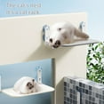 thumbnail image 6 of Foldable Cat Hammock Breathable Mesh Fabric Cover Cordless Cat Bed with 4 Suction Cups Cordless Steel Frame Window Perch for Indoor Sunbathing, 6 of 8