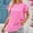 Hot Pink, variant on Njoeus Women's Ruffle Short Sleeve Tops Summer Casual Flowy Blouse Crewneck Shirts Solid Color Cute Loose Tunic Tops