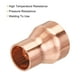 thumbnail image 4 of Accesorio de acoplamiento de cobre reductor Uxcell recto con extremo de soldadura, para refrigeración HVAC 13/16 x 1/2 pulgadas, 4 of 6