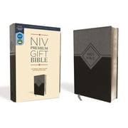 Niv, Premium Gift Bible, Leathersoft, Black/Gray, Red Letter Edition, Comfort Print (Hardcover)