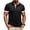 Black, variant on Zekutng Mens T-Shirts Color-Blocked Cuff Short-Sleeve Button-Down Shirt,Sizes S-3XL