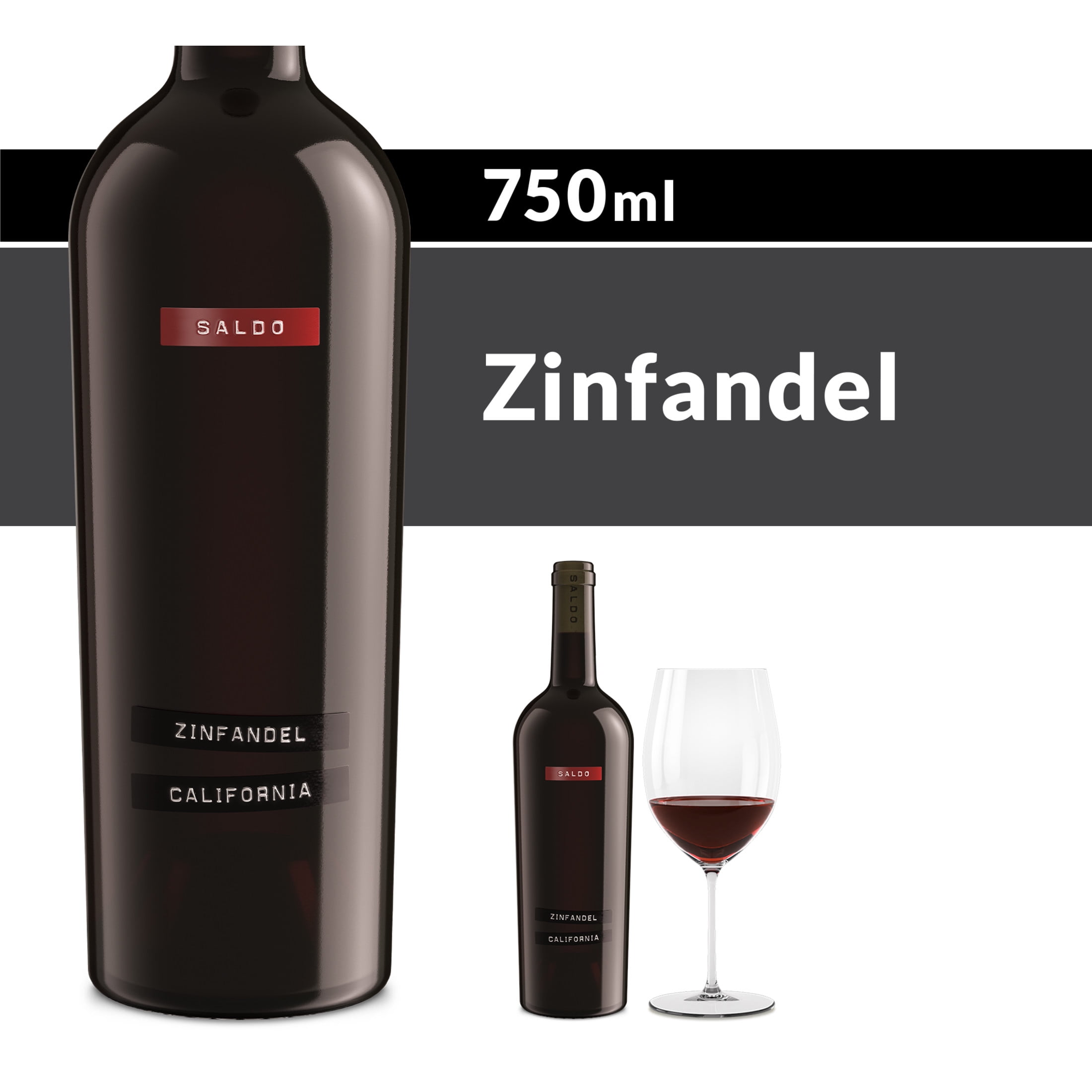 SALDO Zinfandel Red Wine , 750ml Bottle, 15.5% ABV - Walmart.com SALDO Zinfandel Red Wine , 750ml Bottle, 15.5% ABV - Walmart.com