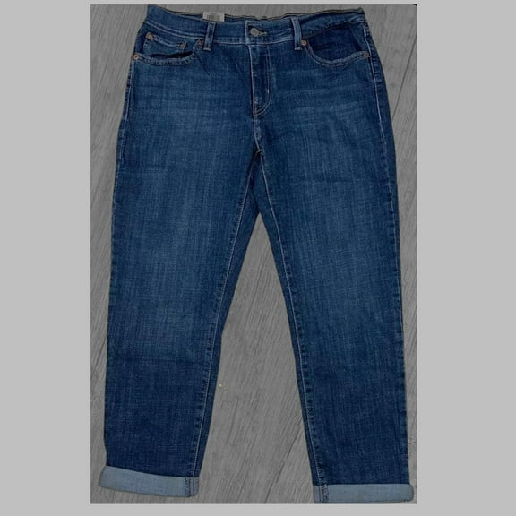 Levi's Women's Midrise Boyfriend Jeans Maui Views Dark Wash 18 34x27