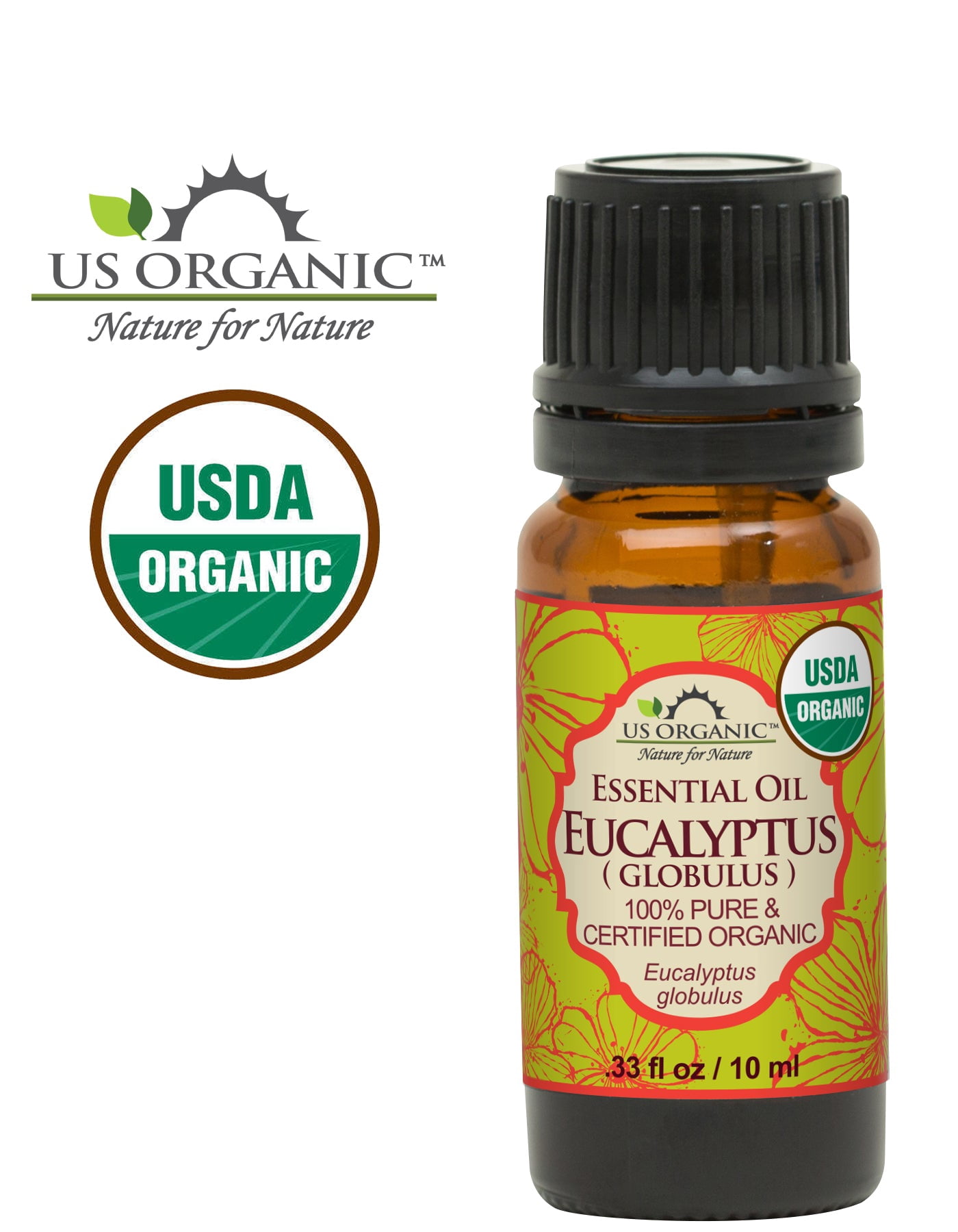 US Organic Eucalyptus Essential Oil (Globulus), 100% Pure Certified USDA Organic
