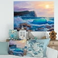thumbnail image 2 of Designart ' Blue Waves Breaking At The Beach Landscape III ' Nautical & Coastal Canvas Wall Art Print, 2 of 4