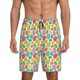 thumbnail image 1 of Balery colorful easter eggs Pantalones cortos de pijama de punto de algodón para hombre con cinturilla y bolsillos-XX-Large, 1 of 6