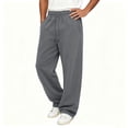 thumbnail image 2 of GERsome Wide Leg Sweatpants with Pockets Men's Open Bottom Pants Drawstring Waist Athletic Sweat Pants, 2 of 8