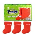 thumbnail image 3 of Peeps Marshmallow Candy Christmas Stockings, Red Sugar Coated Character Shaped Marshmallows, Holiday Stocking Stuffers for Kids, Pack of 3, 3 of 7