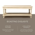 thumbnail image 2 of Maven Lane Pullman Traditional Rectangular Wooden Coffee Table, Antiqued White, 2 of 6