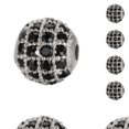 thumbnail image 3 of Qarigey de cuentas, para el tobillo, espaciador de cuentas decorativas, fabricación de joyas DIY, encontrar artesanía hecha a Plata Negro 8mm 10piezas, 3 of 6