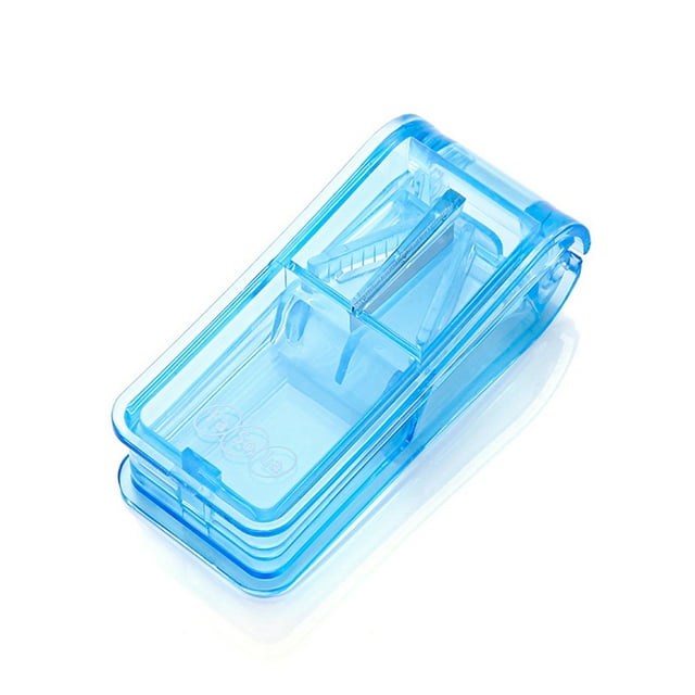 Coupe-pilules Portable Séparateur avec Boîte de Rangement Distributeur pour Pilules Vitamines Comprimés