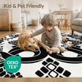 thumbnail image 4 of ODIKA 8'x10' Washable Area Rug Snake Abstract Coiled Form Minimalist Contrast Serpent Artwork for Living Room, Under Sectional, Family , Durable, Non-Slip, 4 of 7