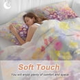thumbnail image 5 of Spring Floral Bedding 3 Piece Duvet Cover Set Queen Size, Modern Oil Painted Daisy Botanical Elegant Soft Microfiber Comforter Cover with Zipper Closure & Pillowcases, FadeResistant Quilt Cover, 5 of 9